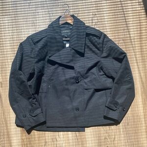 Banana Republic - Women’s Black Oversized Short Trench Coat - Size L